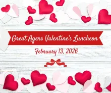 Valentines hearts in red and white