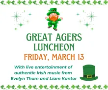 Leprechaun announcing the event