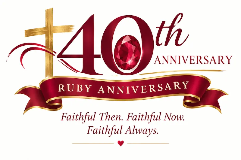 40th ruby anniversary logo